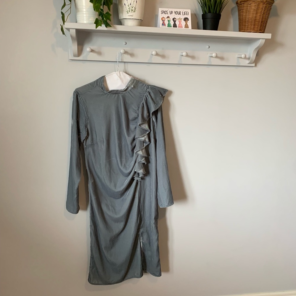 Velvet midi dress